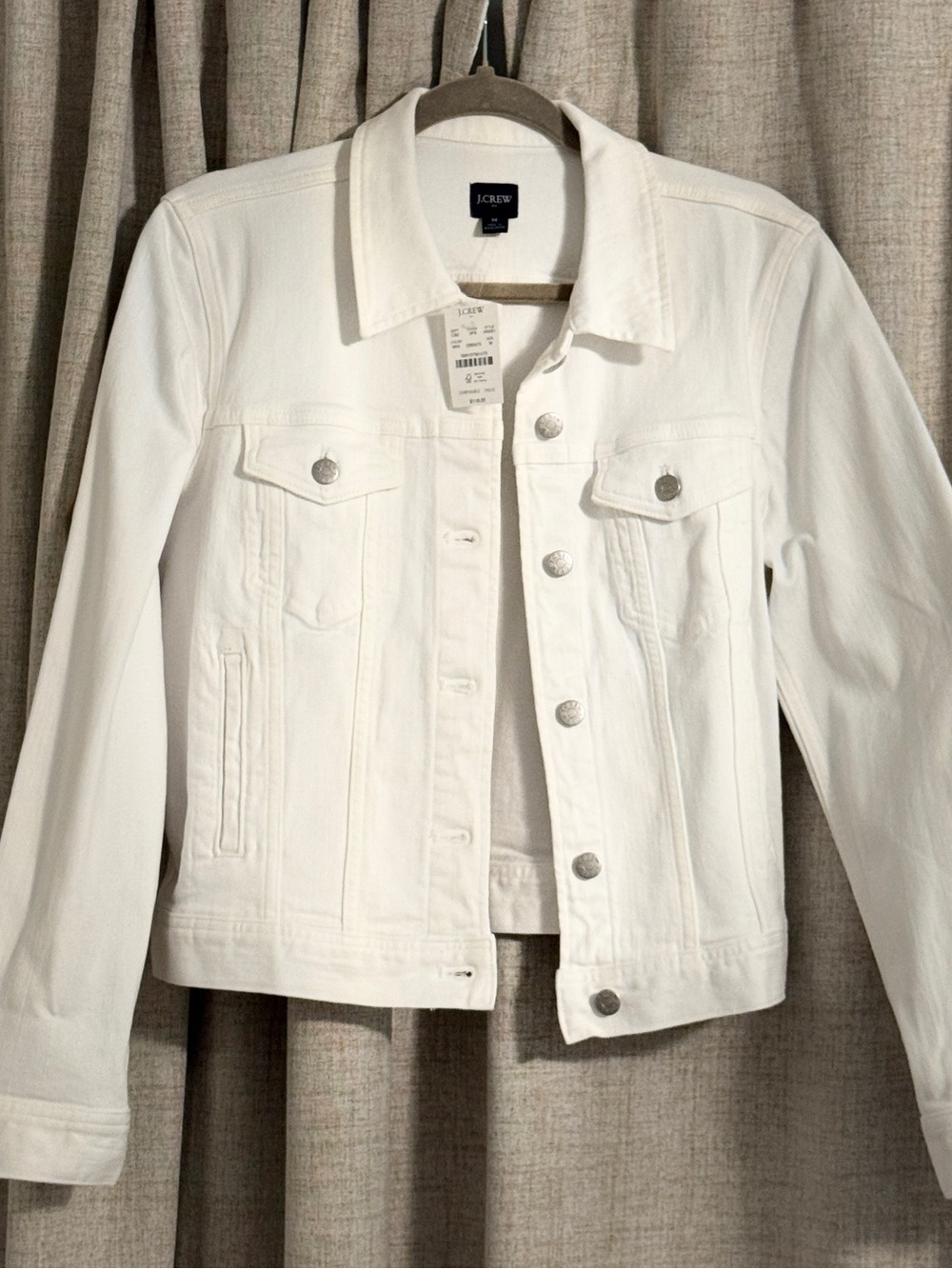 NWT - J. Crew White Denim Jean Jacket - size medium